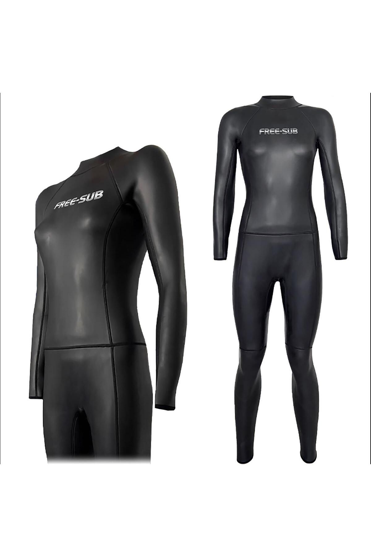 وت سوت لباس غواصی زنانه 2 میلی متر صاف و فری ساب Free-Sub